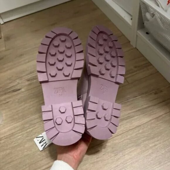 Zara Girls Rubberized Lug Sole Ankle Boots EUR 37 - Picture 5 of 6